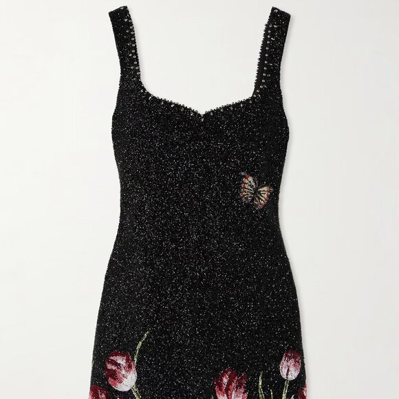 Clio Peppiatt: Tulip bead-embellished stretch-tulle mini dress - Picture 3 of 6